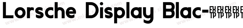 Lorsche Display Blac字体转换